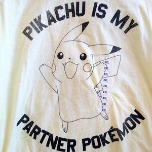 [ POKEMON picachu is my partner graphic tee new ]